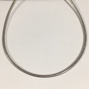 14k White Gold Round Cord Italian Made Necklace